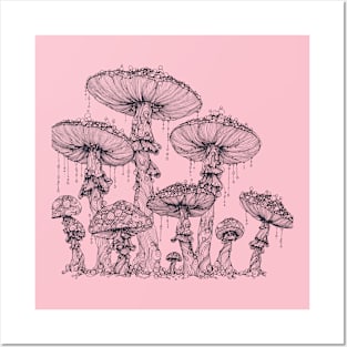 magic mushroom, shroom mushroom, fungi, fungi t, bioluminescent fungi, fantastic fungi Posters and Art